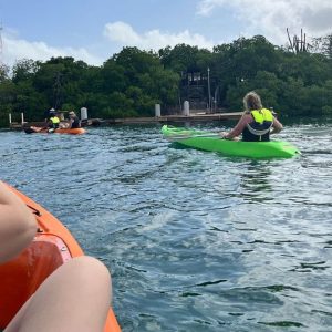 sea glass island & clear kayak-sunset