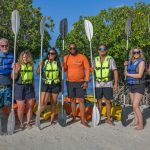 sea glass island & clear kayak-sunset group tour