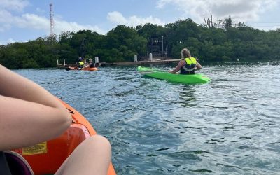 sea glass island & clear kayak-sunset